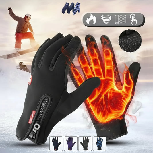 Touchscreen Warm Gloves Outdoor Cycling Driving Motorcycle Waterproof Cold Gloves Windproof Non-Slip Womens Men Winter Ski Glove